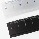 SLIP-ON ALUMINIUM RULER 15CM BLACK
