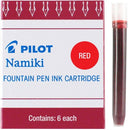 PILOT Namiki IC50 Fountain Pen Ink Cartridges, Red, 6-Pack