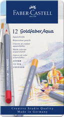 Faber-Castell Goldfaber Aqua Watercolor Pencils, Tin of 12