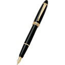 Aurora Ipsilon Black Resin Fountain Pen with Gold Trim