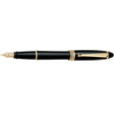 Aurora Ipsilon Black Resin Fountain Pen with Gold Trim