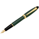 Aurora Ipsilon Green Resin Fountain Pen with Gold Trim