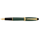 Aurora Ipsilon Green Resin Fountain Pen with Gold Trim