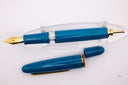 Back to the Land Funky Lake Fountain Pen - Push Button Piston - Gold Trim