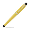 Aurora Ipsilon Yellow Resin Fountain Pen with Gold Trim