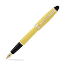 Aurora Ipsilon Yellow Resin Fountain Pen with Gold Trim