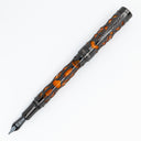 Conklin Endura Deco Crest Fountain Pen in Orange with Gunmetal Trim