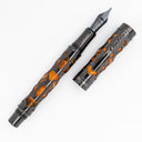 Conklin Endura Deco Crest Fountain Pen in Orange with Gunmetal Trim