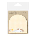 Midori Cat Sticky Notes - Book and Cat
