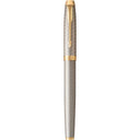 Parker IM Rollerball Pen - Premium Warm Gray with Gold Trim