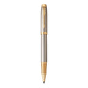 Parker IM Rollerball Pen - Premium Warm Gray with Gold Trim