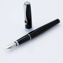 Diplomat Excellence A2 Fountain Pen - Black Lacquer with Chrome Trim