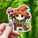 Mimic Gaming Co - Cat Mushroom Druid Sticker- 3"