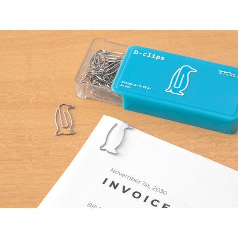 Midori D-Clips Paper Clips - Penguin A