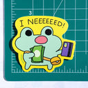 Robot Dance Battle - I NEEEEEED Shopping Frog Vinyl Sticker