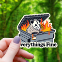 Mimic Gaming Co - Everything's Fine Opossum Sticker - 3"