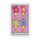 Big Moods - The Cover Judger Book Tarot Card Sticker