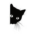 Juju and Moxie - Lurking Kitty Cat Cute Clear High Quality Vinyl Sticker