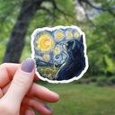 Mimic Gaming Co - Van Gogh Style Cat Sticker - 3"