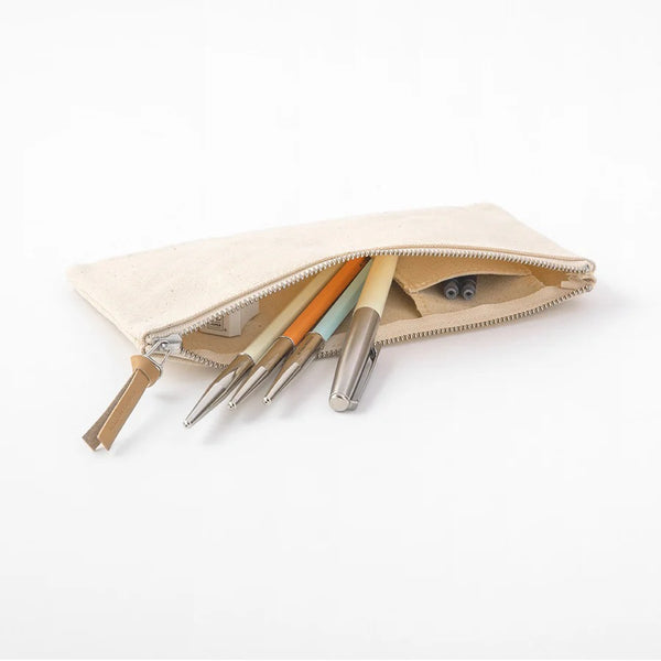 MD Pencase Kurashiki Canvas with Gusset – Minimalist Japanese Pen Case