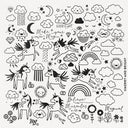 Merry and Bright - Stamp Cloud 40 x 25 mm