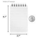 Maruman M Memo Mini Notepad - A7 - 6mm Lined - Red