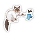 Big Moods Sticker - Cat Knocking Over Coffee Sticker