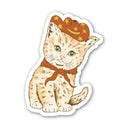 Big Moods - Brown Cowboy Hat Cat Sticker