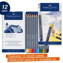 Faber-Castell Goldfaber Aqua Watercolor Pencils, Tin of 12