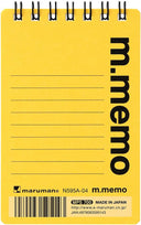 Maruman M Memo Mini Notepad - A7 - 6mm Lined - Yellow