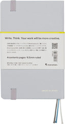Maruman Mnemosyne A6 Journal - 6.5mm Lined - Light Grey