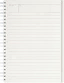 Maruman Mnemosyne A5 Spiral Notebook Soft cover- 7mm Lined - Off-white