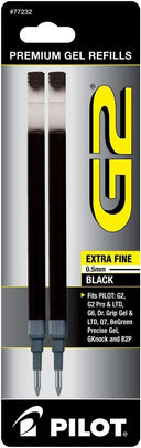 Pilot G2 Gel Ink Refills, Black, 2 Pack