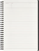 Maruman Mnemosyne A5 Spiral Notebook Soft cover- 7mm Lined - Navy