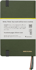 Maruman Mnemosyne A6 Journal - 6.5mm Lined - Deep Green