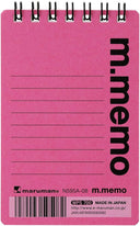 Maruman M Memo Mini Notepad - A7 - 6mm Lined - Pink