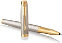 Parker IM Rollerball Pen - Premium Warm Gray with Gold Trim
