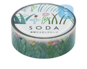 KING JIM - SODA transparent Masking Tape 0.6" wide