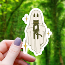 Mimic Gaming Co - Ghost Holding Black Cat Sticker - 3"