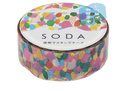 KING JIM - SODA transparent Masking Tape 0.6" wide