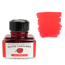 Exaclair - Jacques Herbin Fountain Pen Ink 30ml Bottle -40 Colors: Rouge Caroubier (Red Carob)