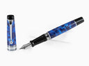 Aurora Optima Auroloide Fountain Pen - Blue - Chrome Trim