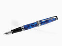 Aurora Optima Auroloide Fountain Pen - Blue - Chrome Trim