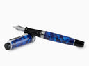 Aurora Optima Auroloide Fountain Pen - Blue - Chrome Trim