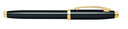 Sheaffer 100 Glossy Black Lacquer Fountain Pen Gold Trim