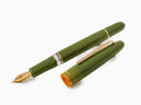 Back to the Land Quirky Leaf Fountain Pen - Push Button Piston - Gold Trim