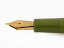 Back to the Land Quirky Leaf Fountain Pen - Push Button Piston - Gold Trim