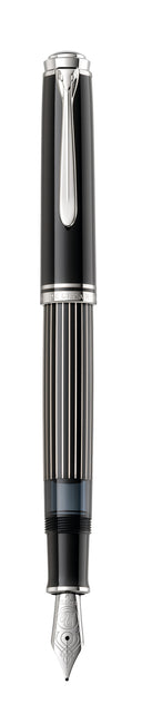 Pelikan Souveran M815 Fountain Pen - Metal Striped Black (Special Edition)