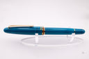 Back to the Land Funky Lake Fountain Pen - Push Button Piston - Gold Trim
