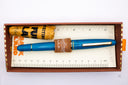 Back to the Land Funky Lake Fountain Pen - Push Button Piston - Gold Trim